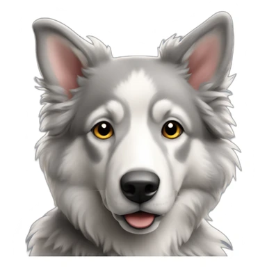 grey australian sherpherd perfil de 4 patas sticker