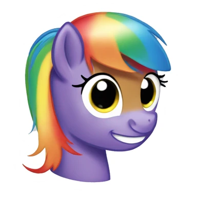 my little pony rainbow effect sticker