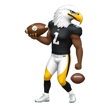 Eagle eating a steeler player sticker