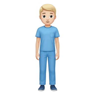 Sky blue pant and shirt boy sticker