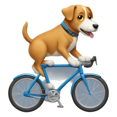dog riding a bike sticker