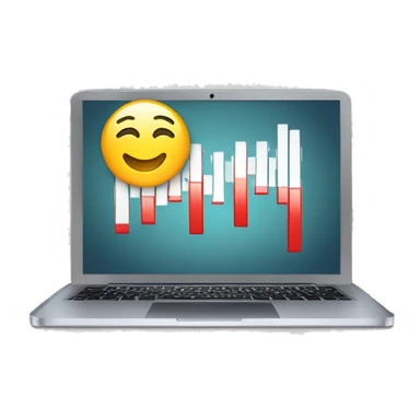 Forex Trading. It‘s the same like stock trading. A laptop with a chart sticker