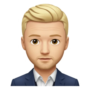 Justin Timberlake with blonde hair sticker