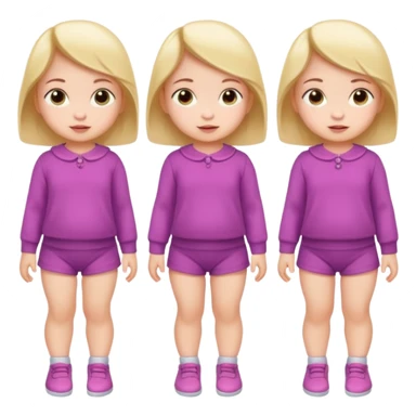 Baby Girl, Different Poses, different outfit sticker