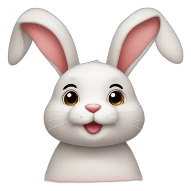 Lapin qui fait des bisous sticker