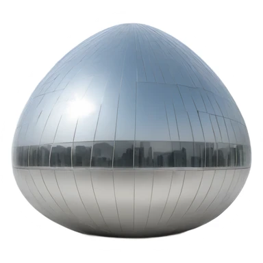 Dubai museum of the future silver egg shaped building  sticker