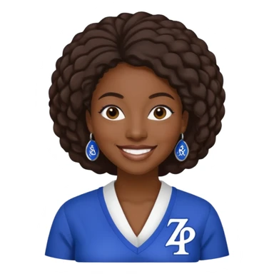 Zeta Phi Beta Sorority black women emoji. sticker