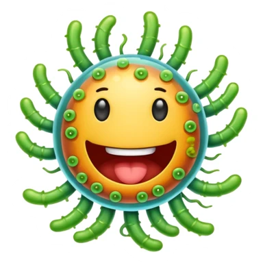 Happy bacteria sticker