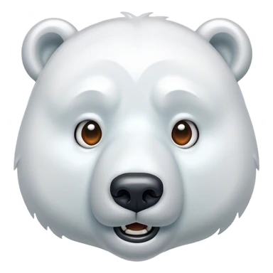 Cinematic Comical Polar Bear Portrait Emoji, Head tilted dramatically with an exaggeratedly shocked expression, featuring a robust, snowy build with wide, comically expressive eyes full of humorous disbelief, Simplified yet hilariously expressive features, highly detailed, glowing with a slightly sassy polar glow, high shine, dramatic yet playful, stylized with an air of quirky arctic attitude, soft glowing outline, capturing the essence of a meme-worthy polar bear that appears ready to side-eye its way into viral fame! sticker