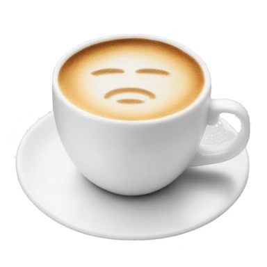 Cappuccino in Chanel white cup  sticker