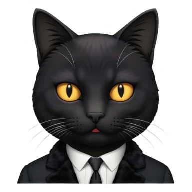 cat mafia corleone -with text "MOAN" sticker