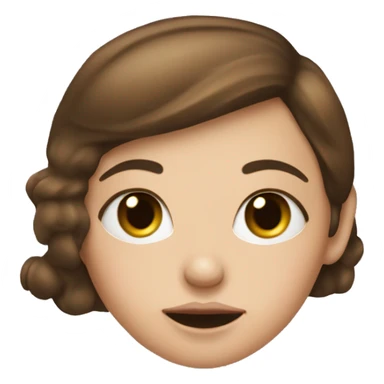 Brunette white Girl with a vape shaped like a teddy bear sticker