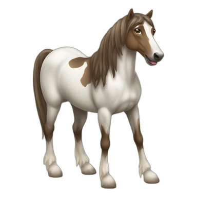 Cheval sur chien sticker