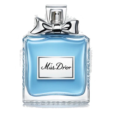 Baby blue Miss dior perfume sticker
