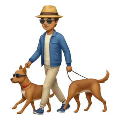 Dog Walker man sticker