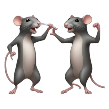 two dancing rats sticker
