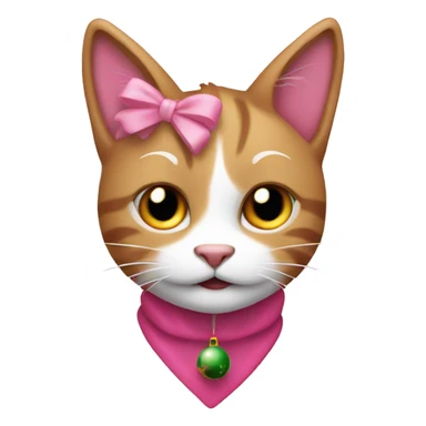 Un gato navideño rosa  sticker