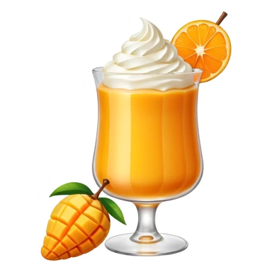 mango pudding in fancy glass sticker