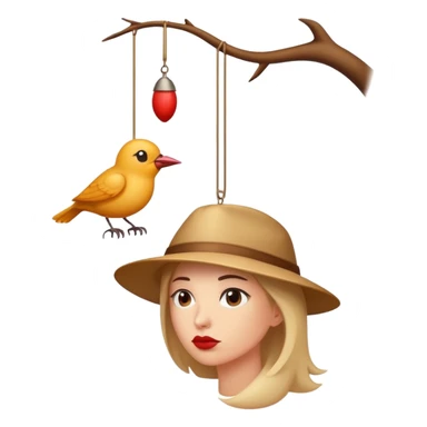 Face with lips poking and hang shooting bird sticker