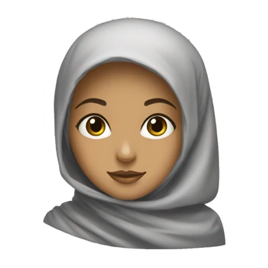 Hijabi girl with hoodie holding white flag sticker