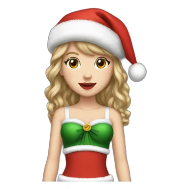 Taylor Swift as santa (full height) sticker