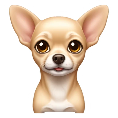 Beige chihuahua with big ears and brown eyes  sticker