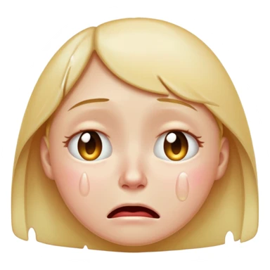 crying face emoji, expressive and clear, apple style sticker