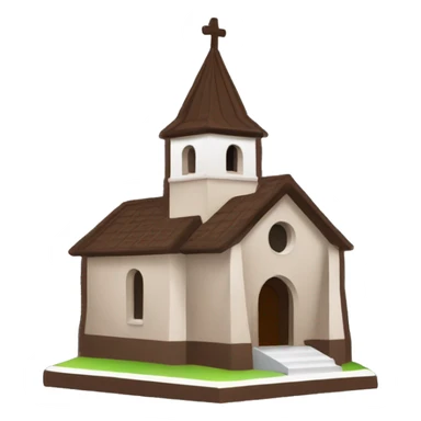 iglesia de color chocolate sticker