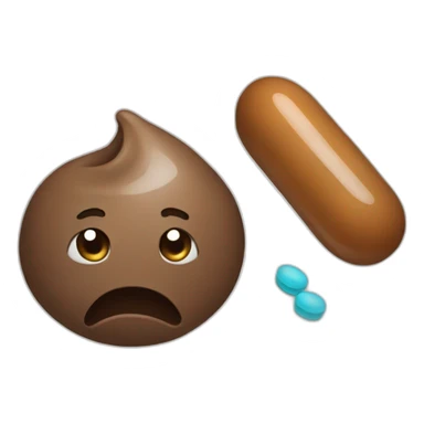 poop taking pills sticker