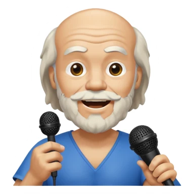 Socrates singing with micro sticker
