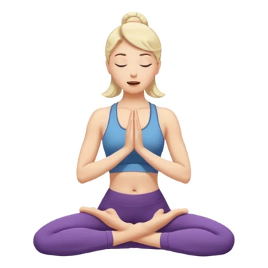woman burping during yoga practice sticker