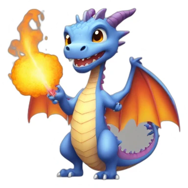 A cute dragon breathing fire sticker
