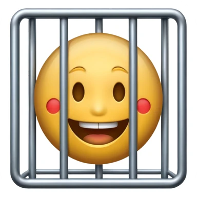 grinsendes Emoji im Gefängnis sticker