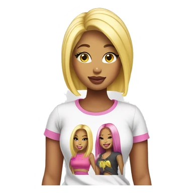 nicki minaj in t-shirt sticker