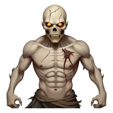 Cinematic Realistic WoW undead civilian Portrait, captured in a fierce, battle-ready stance, muscles taut beneath his tattered, earth-toned attire. His decayed, pallid skin and glowing eyes are rendered with intense lifelike detail and dynamic lighting, high shine, embodying the raw, relentless fury of an undead civilian in the heat of combat. sticker