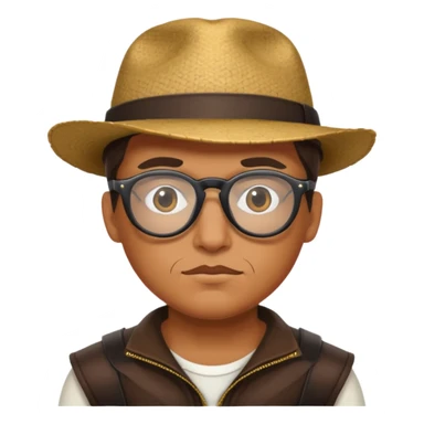 Face glasses grolzy bandit sticker