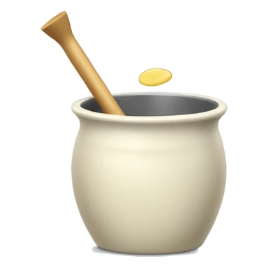 waxing pot with wax and stick sticker