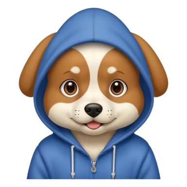 Dog with a hoodie  sticker