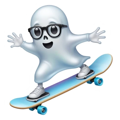 four eyed Ghost skateboarding sticker