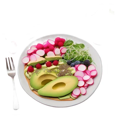 Healthy green breakfast sticker