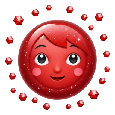 red glitter sleep Zzz sticker