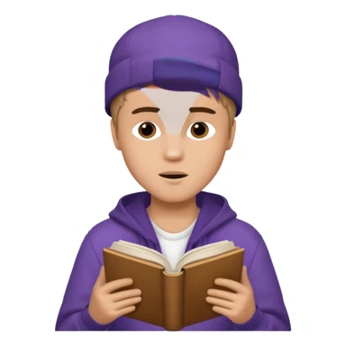 justin bieber read book sticker