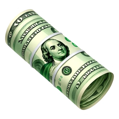 Money that is like a tube One dollar sticker