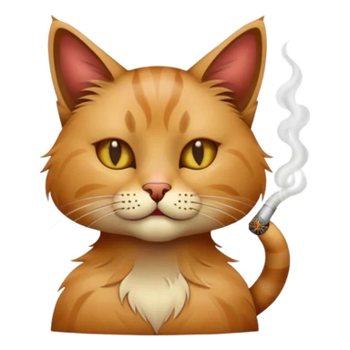 Cat smoking weed sticker