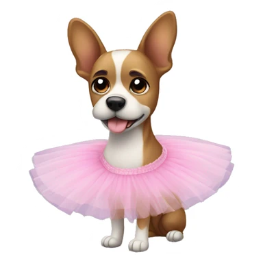perro con tutu de bailarina sticker