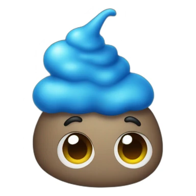 blue poop sticker