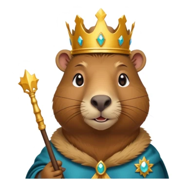 A l Queen Capybara with a wand sticker