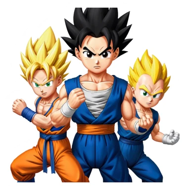 Gohan vs Goku vs ￼ Vegeta sticker