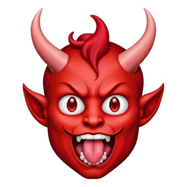 person with devil horn sticking tongue out  sticker