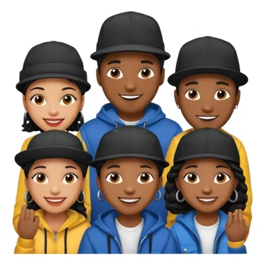 Crowd of people African American at a  hip hopconcert sticker